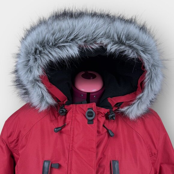 Mountain Ridge Mens 3XLT Red Winter Parka Faux Fur Hood - Picture 5 of 16